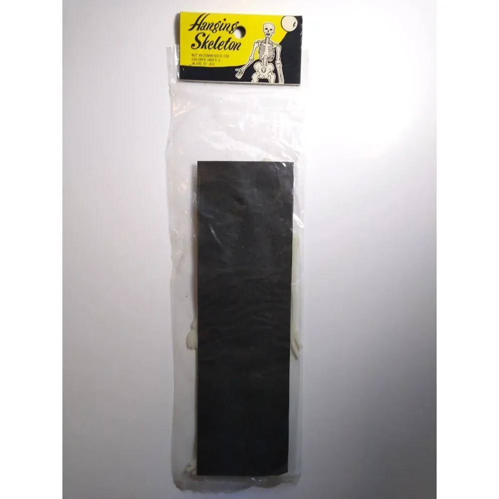 Vintage Hanging Skeleton Halloween Decoration Prop New Old Stock Sealed Package
